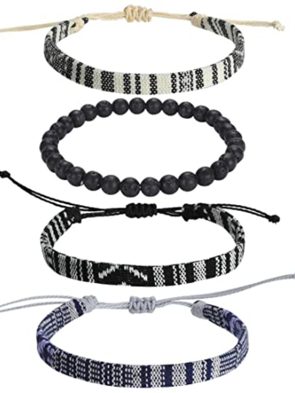 New - Beach Bracelet Set for Men and Women,‎ Surfer Men Bracelet, Braided Boho
